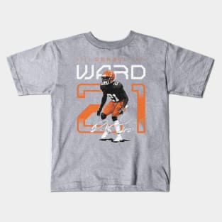 Denzel Ward Cleveland Number Kids T-Shirt